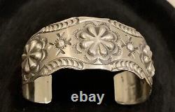 Vintage Navajo Sterling Silver Cuff Bracelet