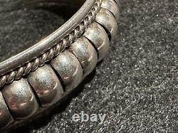 Vintage Navajo Sterling Silver Cuff Bracelet Thomas Charley