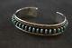 Vintage Navajo Sterling Silver Cuff Bracelet with Turquoise Gemstones 28.3g