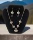 Vintage Navajo Sterling Silver Feather Necklace 20Dangle Earrings Set 38g