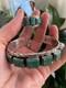 Vintage Navajo Sterling Silver Green Turquoise Cuff Bracelet & Ring Set