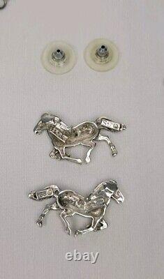 Vintage Navajo Sterling Silver Jewelry Set Running Horse by Glenn/Irene Sandoval