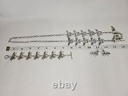 Vintage Navajo Sterling Silver Jewelry Set Running Horse by Glenn/Irene Sandoval