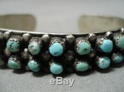 Vintage Navajo Sterling Silver Native American Turquoise Bracelet
