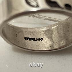Vintage Navajo Sterling Silver Navajo Style Bear Band Ring size 8