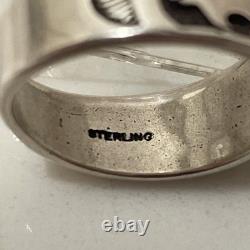 Vintage Navajo Sterling Silver Navajo Style Bear Band Ring size 8