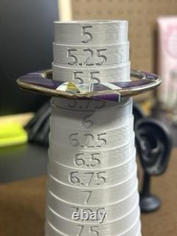 Vintage Navajo Sterling Silver Purple Inlay Cuff Bracelet 40.83g
