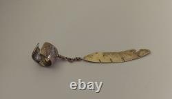 Vintage Navajo Sterling Silver Single Feather Ear Cuff