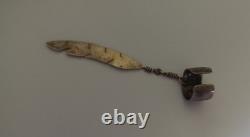 Vintage Navajo Sterling Silver Single Feather Ear Cuff