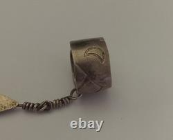 Vintage Navajo Sterling Silver Single Feather Ear Cuff