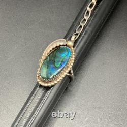 Vintage Navajo Sterling Silver Slave Cuff Bracelet Ring Size 6.5 Signed RS