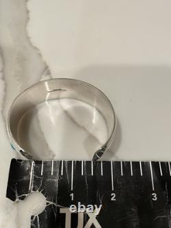 Vintage Navajo Sterling Silver Turquoise Bear Paw Cuff Bracelet 38g Signed Vintage Navajo Sterling Silver Turquoise Bear Paw Cuff Bracelet 38g Signed