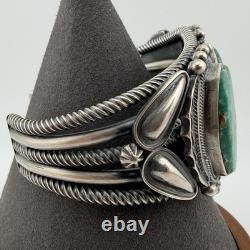 Vintage Navajo Sterling Silver Turquoise Bracelet Native American Jewelry