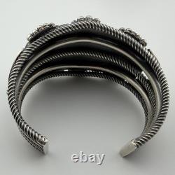 Vintage Navajo Sterling Silver Turquoise Bracelet Native American Jewelry
