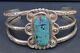 Vintage Navajo Sterling Silver Turquoise Cuff Bracelet