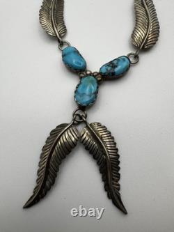 Vintage Navajo Sterling Silver & Turquoise Jewelry Set by Donald Douglas (DD)