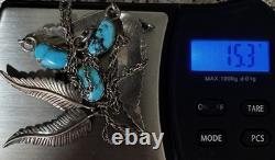 Vintage Navajo Sterling Silver & Turquoise Jewelry Set by Donald Douglas (DD)