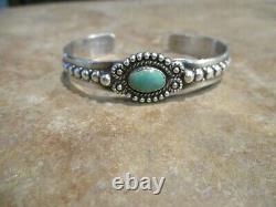 Vintage Navajo Sterling Silver Turquoise RAINDROP Design Bracelet