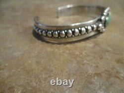 Vintage Navajo Sterling Silver Turquoise RAINDROP Design Bracelet