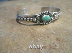 Vintage Navajo Sterling Silver Turquoise RAINDROP Design Bracelet