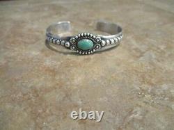 Vintage Navajo Sterling Silver Turquoise RAINDROP Design Bracelet