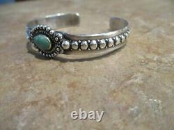 Vintage Navajo Sterling Silver Turquoise RAINDROP Design Bracelet