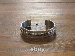 Vintage Navajo Sterling Silver and 12K Gold Filled Cuff Bracelet by Paul Livings