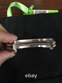Vintage Navajo Sterling Silver and 12k Gold Filled Cuff Bracelet Tahe