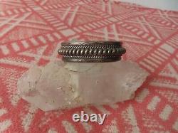 Vintage Navajo TAHE Sterling Silver COILED ROPE Design Bracelet