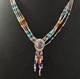 Vintage Navajo Turquoise Heart Native American Jewelry Silver Heishi Set