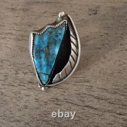 Vintage Navajo Turquoise Jewelry Pendant/ Ring And Earrings/ 3 Total