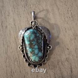 Vintage Navajo Turquoise Jewelry Pendant/ Ring And Earrings/ 3 Total