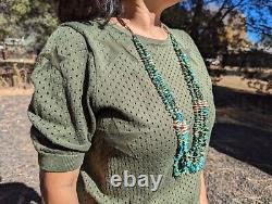 Vintage Navajo Turquoise Necklace Handmade Southwestern NA Artistry