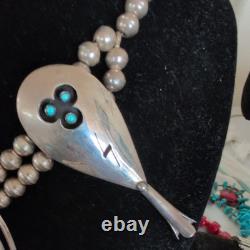Vintage Navajo Turquoise Shadowbox Choker Necklace View catalog