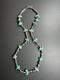 Vintage Navajo Turquoise Silver Bench Bead Heishi Bead Necklace 25 47g #299