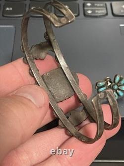 Vintage Navajo Turquoise Sterling Silver Bracelet & Earrings! Nice Set