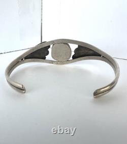 Vintage Navajo Turquoise Sterling Silver Cuff Bracelet 7 19 grams #217
