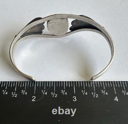 Vintage Navajo Turquoise Sterling Silver Cuff Bracelet 7 19 grams #217