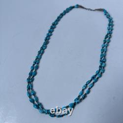 Vintage Navajo Turquoise Sterling Silver Necklace