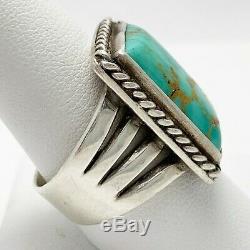 Vintage Navajo Turquoise Sterling Silver Ring (3773)