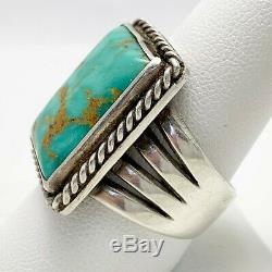 Vintage Navajo Turquoise Sterling Silver Ring (3773)