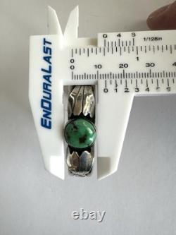 Vintage Navajo Turquoise Sterling Silver Wire Cuff Bracelet 6 26 grams #283