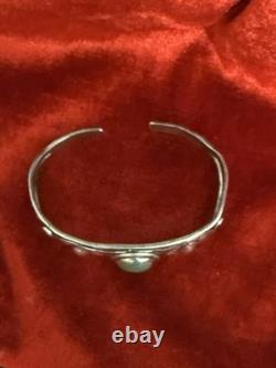 Vintage Navajo Turquoise & Stirling Silver Native American Cuff Bracelet