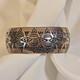 Vintage Navajo Wilbur Tracy Sterling Elaborately Stamped Wide Cuff Bracelet