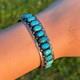 Vintage Navajo/ZUNI FRED WEEKOTY Turquoise Solid 925 Sterling Silver Bracelet