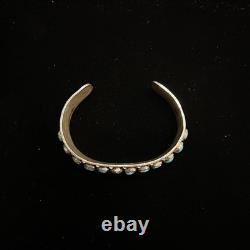 Vintage Navajo/ZUNI FRED WEEKOTY Turquoise Solid 925 Sterling Silver Bracelet