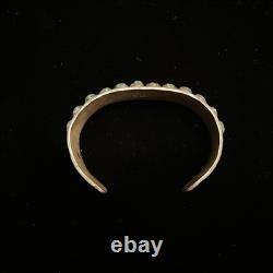 Vintage Navajo/ZUNI FRED WEEKOTY Turquoise Solid 925 Sterling Silver Bracelet