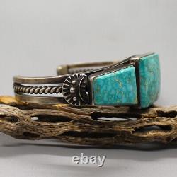 Vintage Navajo-sterling Silver & Turquoise Bracelet-verdy Jake-native American