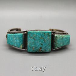 Vintage Navajo-sterling Silver & Turquoise Bracelet-verdy Jake-native American