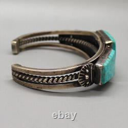 Vintage Navajo-sterling Silver & Turquoise Bracelet-verdy Jake-native American